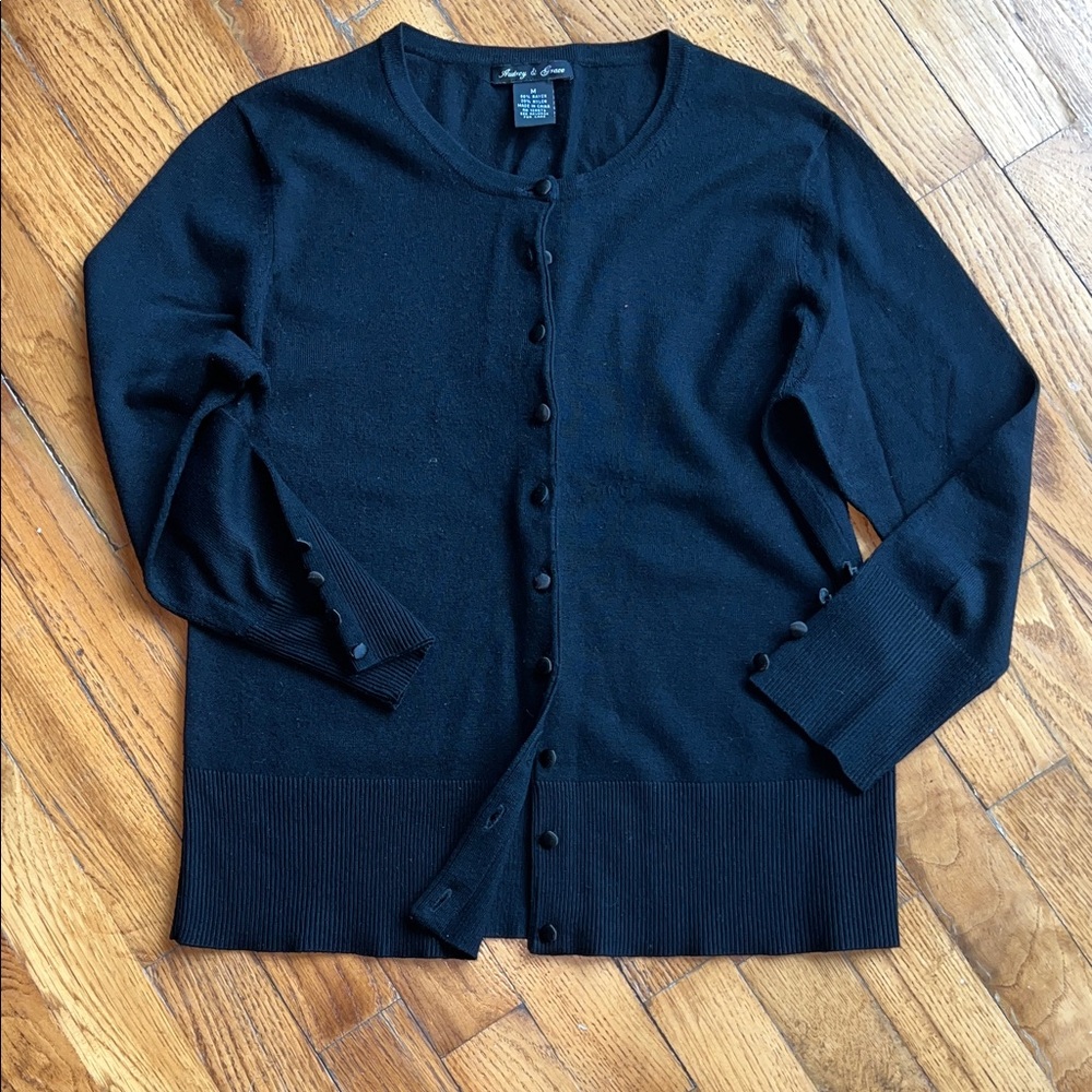 Black Button-Up Cardigan